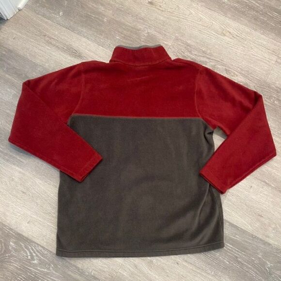 Columbia Grey/Red Fleece Pullover Jacket Men Large - Picture 4 of 4